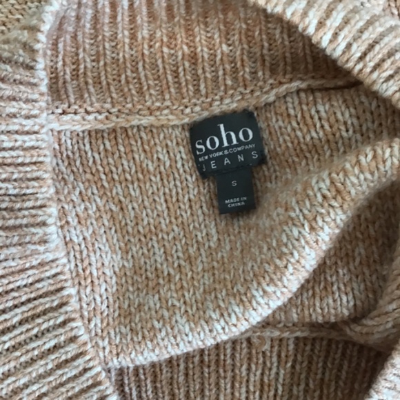 VTG Soho New York &Company Size SM Pink Fisherman Knit Pearls Y2K Soft Comfy - Picture 5 of 6